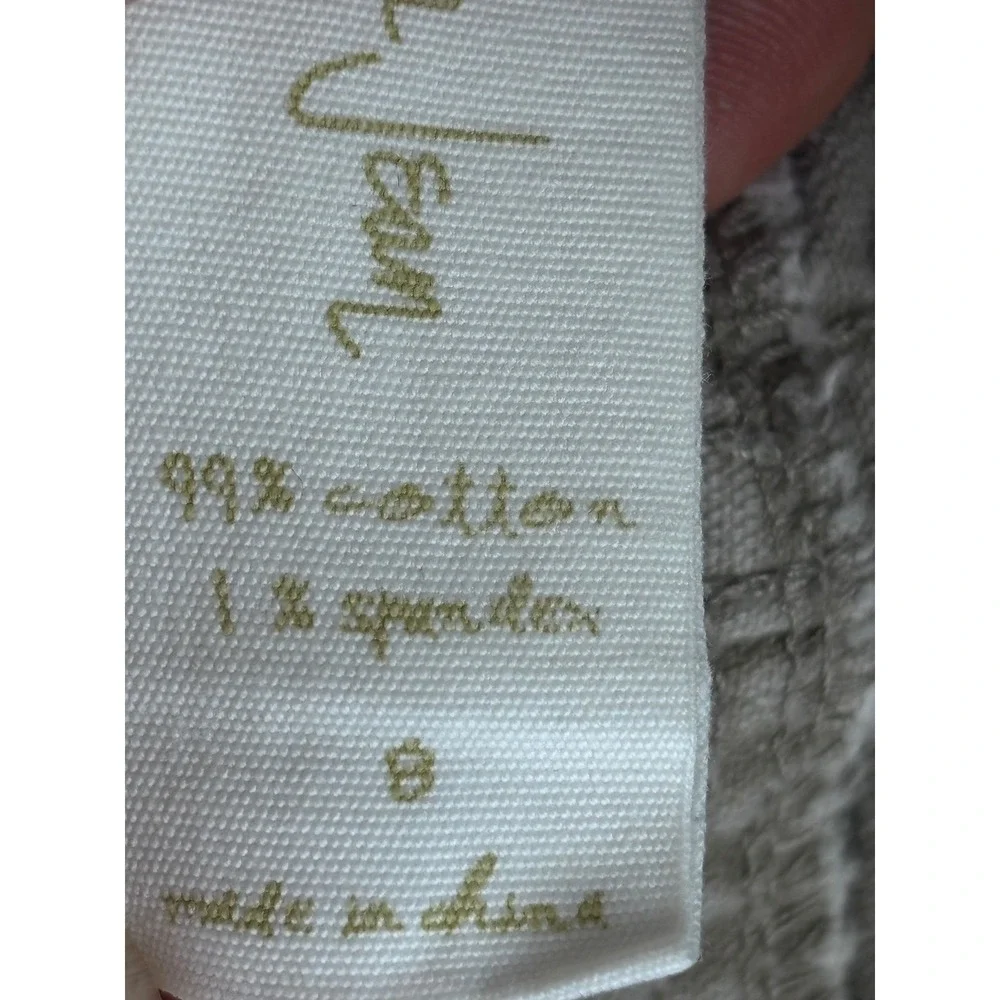 London Jean Corduroy Pants The Christie Fit Straight‎ Leg Beige Size 8